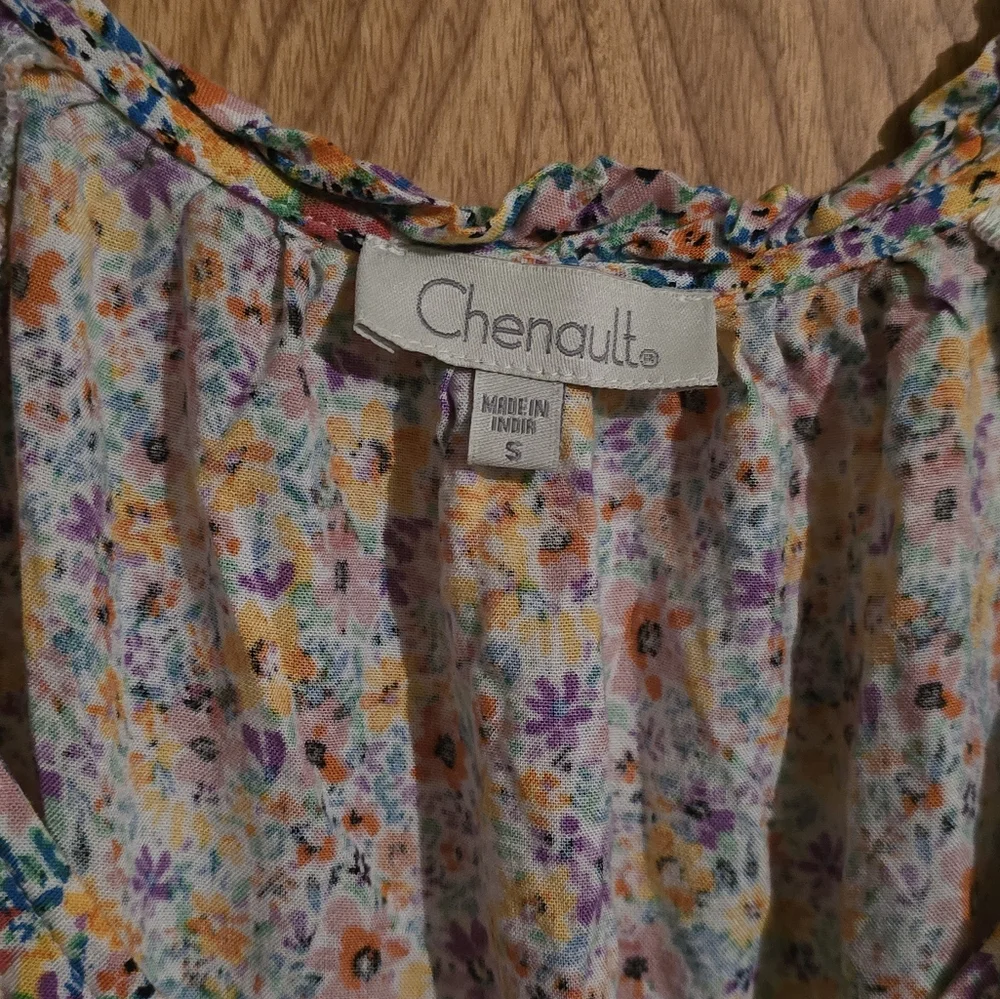 Vintage Chenault Multi Color Floral Maxi Dress - Picture 4 of 4